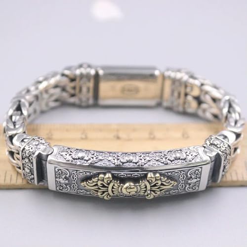 Bracelet Argent 925 Homme Vajra fini les bijoux fragiles qui ternissent