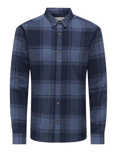 ONLY & SONS Onsgudmund LS Checked Shirt Noos, Blazer Blu