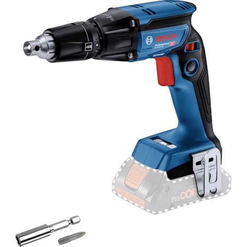 Bosch Professional 18V System Akku Trockenbauschrauber GTB 18V-45 (inkl. 1x Schraubendrehereinsatz 1x Gürtelclip 1x Bithalter ohne Akku/ Ladegerät)