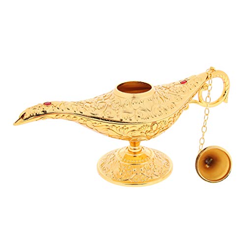 Preisvergleich Produktbild Aladdin Genie Licht Lampe Schmuck Halter Dekoration Geschenk - Gold