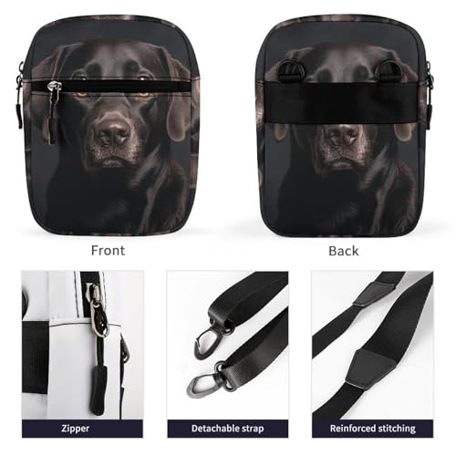 Personalized Small Crossbody Bag Water Resistant Messenger Bags Mini Black Lab Dog Printing SlingBag For Men Women3
