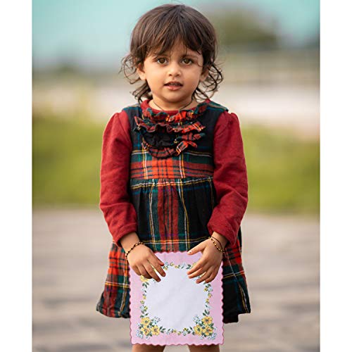 40Pcs Women Floral Handkerchiefs Vintage Floral Print Cotton Ladies Handkerchiefs #TOP3