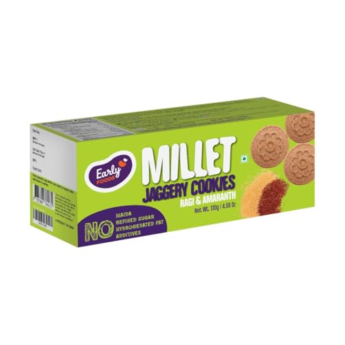 Organic - Ragi & Amaranth Jaggery Cookies 150 g (5.29 OZ)