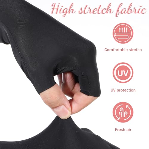 3 Paare UV-Schutzhandschuhe UV Shield Handschuhe Nägel für Gel-Nagellampen, Maniküre Handschuhe Professionelle Anti UV Schutz Fingerlose Handschuh für Nagellack Schutz der Hände vor UV-Licht（3 Farben）
