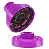 Universal Collapsible Hair Dryer Diffuser Attachment,Collapsible Hair Diffuser,Blow Dryer Diffuser for Travel,Fit Most of blow Dryers (Purple)