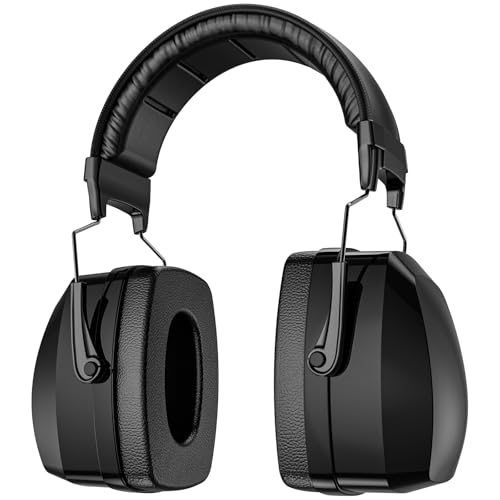 ProCase Extra Large SNR 37dB Noise Cancelling Headphones, Hearing Protection Ear Muffs for Noise Reduction NRR 35dB Black
