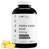 Acide Alpha Lipoïque (ALA) 500 mg. 240 gélules vegan pour 8 mois de traitement. ALA Granul...