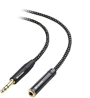 Cable Matters 6.35mm TRS Extension Cable (6.35mm Male to 6.35mm Female Extension Cable) in Black  3.6m / 12 Feet