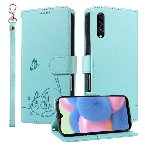 Custodia per Samsung Galaxy A30s Dual SIM Cavalletto e 3 Porta Carte Protezione a 360 Gradi e Assorbe Gli Urti Slim Fit e Resistente ai Graffi