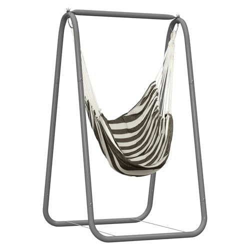 Soporte para silla hamaca con columpio colgante, soporte resistente para interiores y exteriores, patio, capacidad máxima de 220 libras