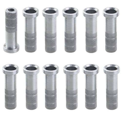 Caishun 12PCS 6.0mm Aluminium Carbon Arrow Insert for 8-32 Screw Target Practice Range Points Wide Head and 5/16 inch Crossbow Compound Recurve Arrow Shafts