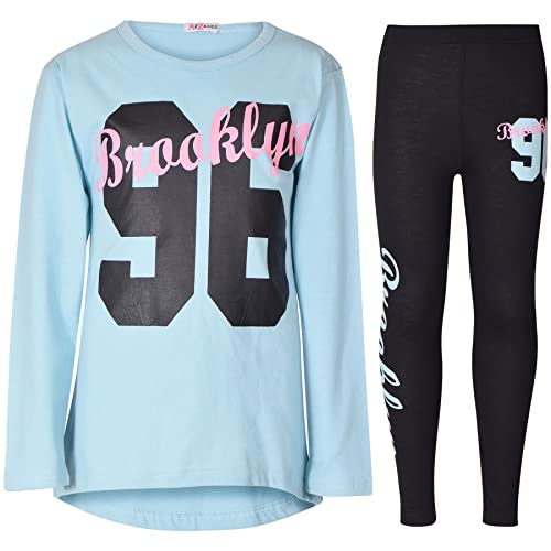 Image of A2Z 4 Kids Girls Love Crop Top T-Shirt And Splash Fashion Leggings Girls Pants Kids Outfit Sets Age 5-14 Years