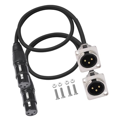 Cable XLR macho a hembra de 3 pines para panel de audio 7