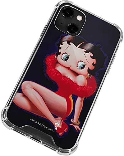 Skinit Clear Phone Case Compatible with iPhone 13 - Officially Licensed Betty Boop Red Dress Design