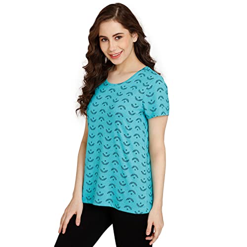 Image of Rosaline Rural Charm Knit Cotton Top (Pack of 2) for Women - Blue Pink
