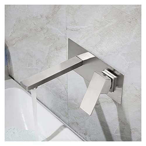 Robinet de lavabo mural mitigeur eau chaude froide acier inoxydable 304 évier or