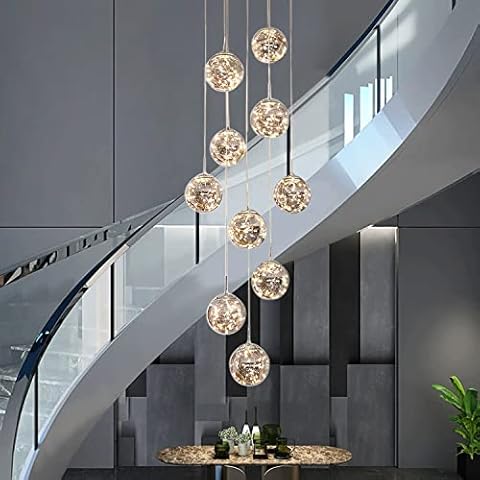 10 Glass Ball LED Chandelier by KAUCQI Cover