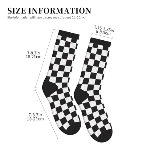 Image of Checkered Socks, Cute Socks for Women for Travel, Running, Daily