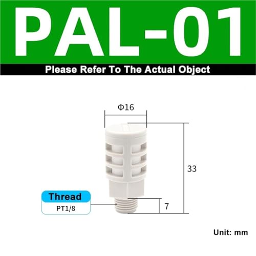 Silenciador PAL industrial PAL-01 con rosca de bronce resistente PPA 3