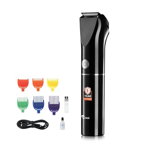 Image of ULTRON UBT01 Beard Trimmer for Men | Cordless Rechargeable Trimmer | 1200mAh Battery | Stainless Steel Blades | Type-C Fast Charging | 1 year warranty (Black)