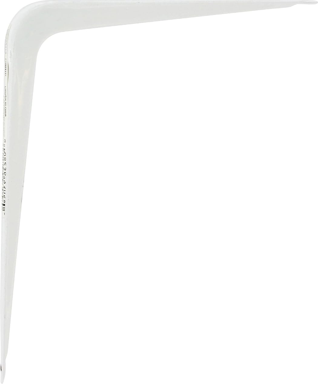Hardware Essentials852173 Shelf Bracket-5" x 6", White, 1 Count (Pack of 1)