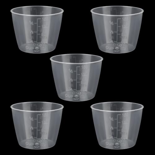 5 Stück Messbecher 160 ml aus Kunststoff für Reiskocher, Wäsche Mit Waage, Food Grade PP für Küche Trockene und Flüssige Zutaten