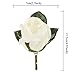 Set of 4 Rose Boutonniere with Pin for Men Wedding Prom Party Corsage Silk Flower for Groom,Best Man,Father