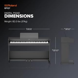 Roland RP107 Digital Piano | Piano domestique compact et abordable avec style vertical traditionnel | Parfait pour les… - Les Beatles, Paul McCartney, John Lennon, RIngo Starr, George Harrison Roland RP107 Digital Piano | Piano domestique compact et abordable avec style vertical traditionnel | Parfait pour les… – Image 2