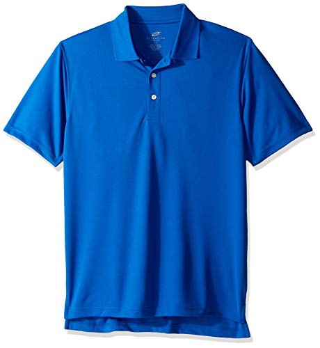 UltraClubs Men's Cool & Dry Stain-Release Performance Polo, Royal, 4X-Large