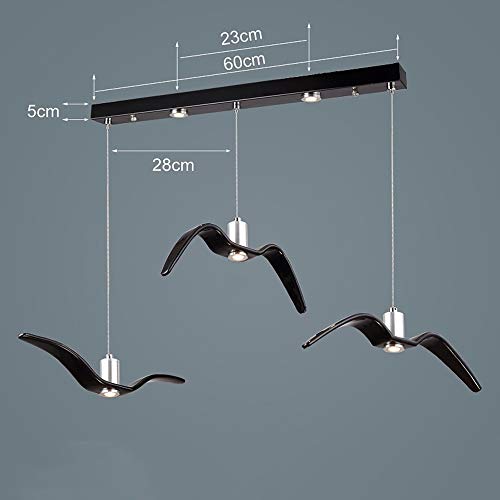 Lampe suspendue mouette à LED réglable pour table à manger