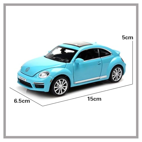 Image of Volkswagan Beetle Model Car with Box, Zinc Alloy Pull Back Toy car with Sound and Light for Kids Boy Girl Gift [Colors as Per Stock]
