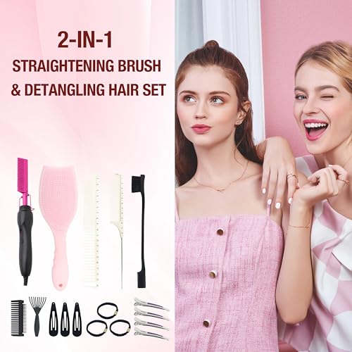 Peine eléctrico con 15 piezas para peinado de cabello miniatura 2