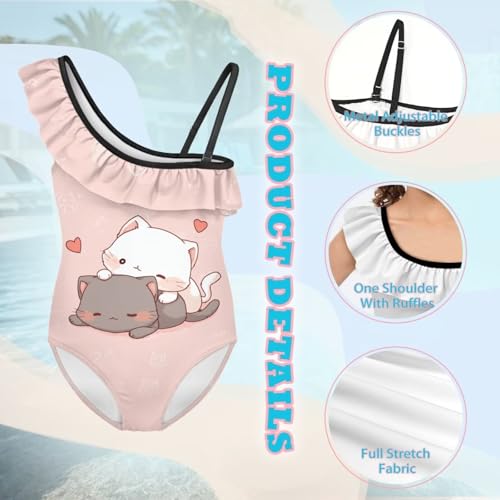 Image of Yzaoxia Girls Swimsuits One Piece Bathing Suit Sleeveless Gymnastics Swimwear for Kids 3-14Y