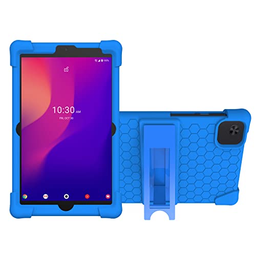 Transwon Kids Case for Alcatel Joy Tab 2 Model 9032Z/ 9032W 8 Inch Tablet, Alcatel Joy Tab 2 Case/ Alcatel Joy Tab 2 Case for Kids/ Joy Tab 2 Alcatel Case for Kids - Blue