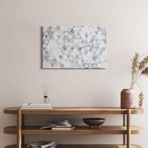 Tableau photo sur toile 60x40cm motif géométrique à triangles Wallfluent - 2