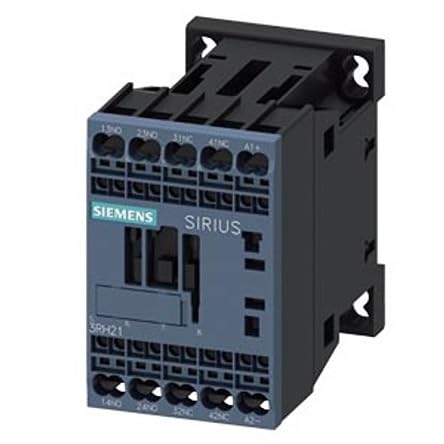 Image of SIEMENS Sirius 3RH2 Auxiliary Contactor 72-125 V DC Coil 4 Pin 690 V AC/10 A 2 NO (Closer) + 2 NC (Opener)