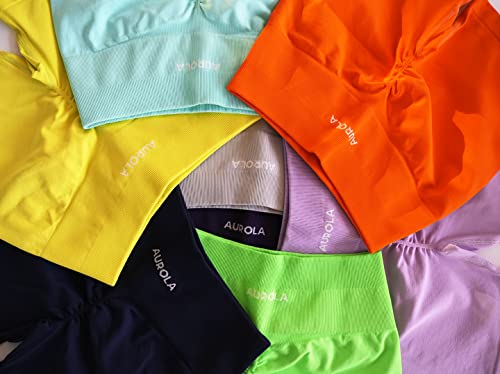 Image of AUROLA Dream Collection Women Workout Shorts High Waist Gym Shorts, Scrunch Butt Seamless Athletic Shorts