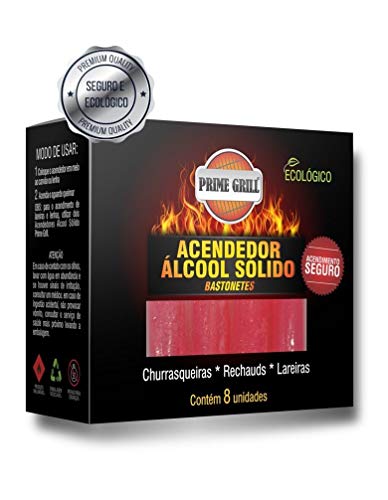 Acendedor Prime Grill Alcool Sólido - 8 Unidades