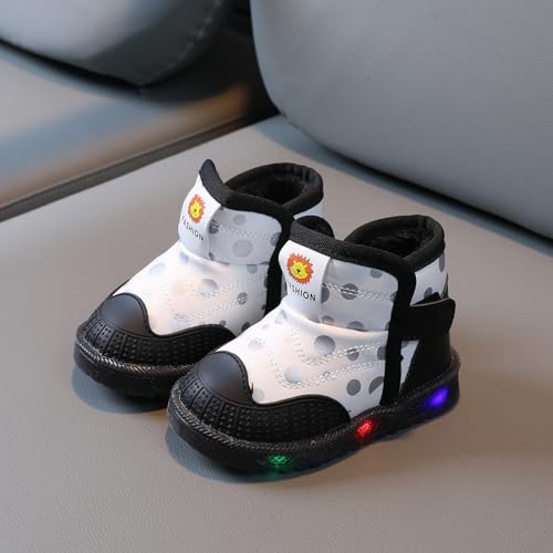 Toddler Kids Led Shoes Winter Luminous Cotton Light Boots Snow Shoes Girls Boys Snowproof Fleece Casual Shoes3