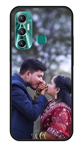 Image of NDCOM for Customised Infinix Hot 11 Back Cover | Durable Hot 11 Phone Case | Infinix Hot 11 Mobile Cover DIY Personalised Photo Design | Customized Gift Custom Text Name Printed Glass Case
