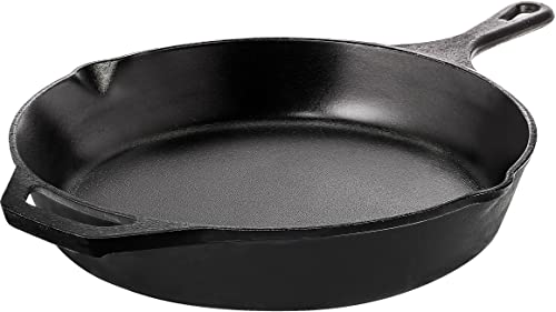 Image of Utopia Kitchen Cast Iron Frying Pan 10.25 Inch, Cast Iron Chefs Pan, Pre Seasoned Skillet, Safe Grill Cookware for Indoor & Outdoor Use, Black