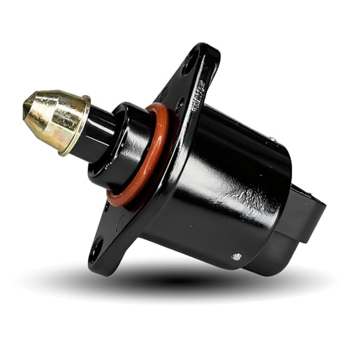 KUQUTIDY Car Idle Speed Control Valve IAC Idle Air Control Valve Sensor for King Kong Buick Chevy Fuel Injection Throttle Stepper Motor Auto Replacement Parts #90380 10526 90325864 (Black)