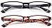 2 Pack Semi-Rimless Reaing Glasses Stylish Look Light Weight with Carring Pouches