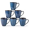 MONITO 17 OZ Coffee Mugs Set of 6, Large Cera...