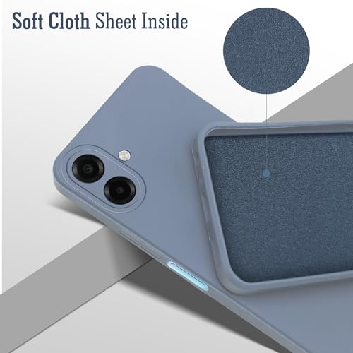 Image of Jkobi Back Case Cover for Samsung Galaxy A07 5G | F70e 5G (Inside Fiber Cloth with Matte Finish Silicone |Light Blue)