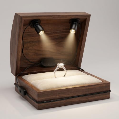 Foco LED regulable USB con doble cabeza ajustable de aluminio para destacar joyería 8