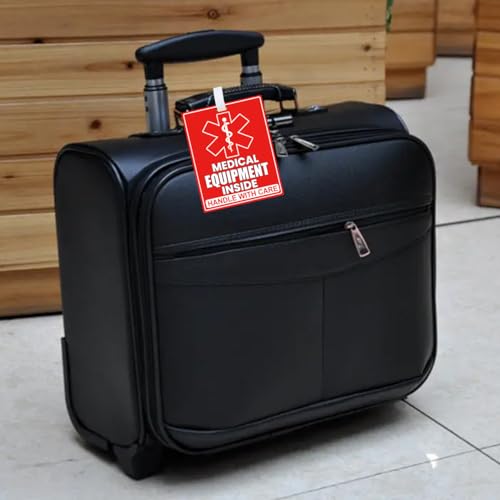 Medical Equipment Inside Tag Card Red Fragile Medical Equipment Inside Stickers Medical Equipment ID Identification Luggage Tags Handle with Care Labels for Medical Supplies (Color2)4