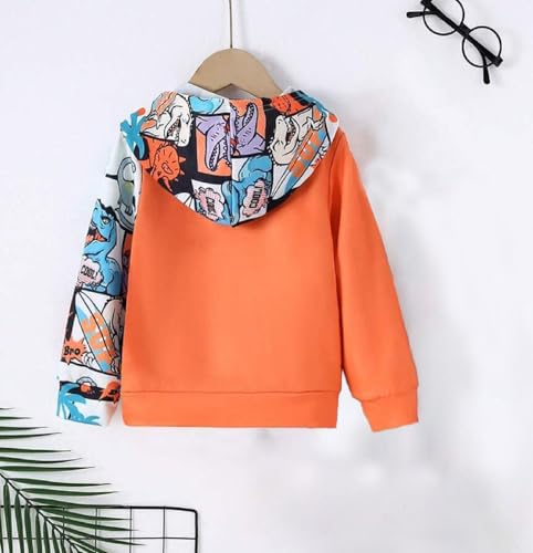 Image of Boys Humour and Comic Printed Long Sleeves Sweatshirt, Cotton Blend, Hooded Neck