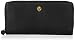 Anne Klein Slim Zip Around Small Wallet, Black, One Size
