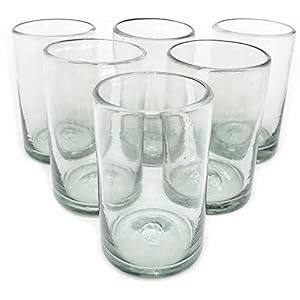 Clear 14 oz Drinking Glasses (set of 6), Recycled Glass, Lead-free, Toxin-Free (Drinking)